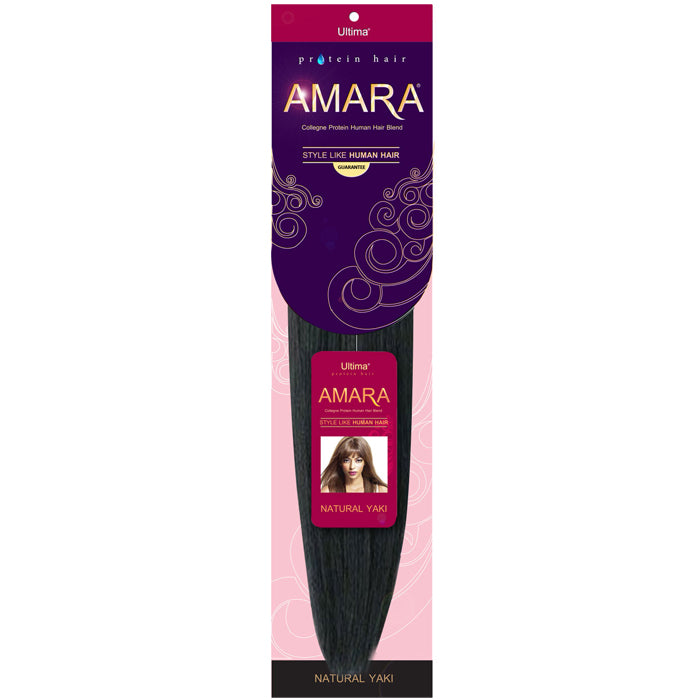 It's Ultima Amara Weave Organic Protein Hair - NATURAL YAKI 18/20/24"