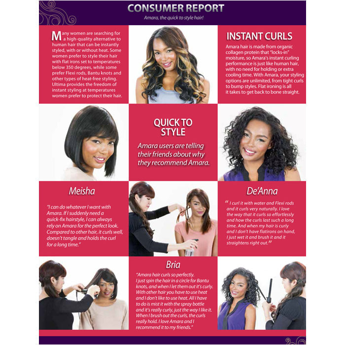 It's Ultima Amara Organic Protein Hair Weave - PERM YAKI 18/20/24"