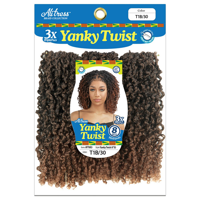 Chade Alitress Pre-Looped Crochet Braids - YANKY TWIST 8" 3X