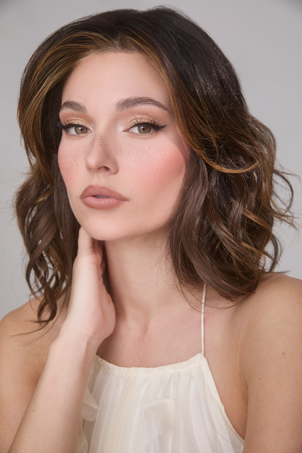Medium Wavy Topper Mono by Amore | Heat Friendly Synthetic