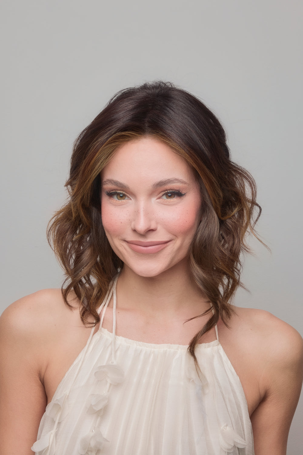 Medium Wavy Topper Mono by Amore | Heat Friendly Synthetic