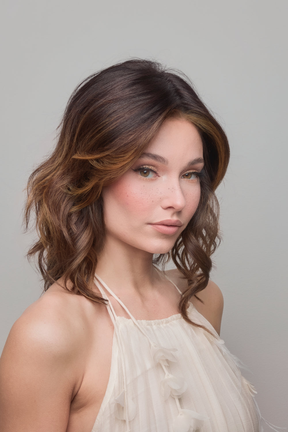 Medium Wavy Topper Mono by Amore | Heat Friendly Synthetic