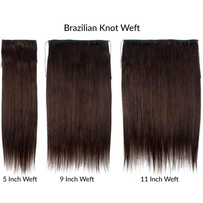 New Born Free 360 Weft 100% Human Hair Brazilian Knot Weft Weave - STRAIGHT 18"