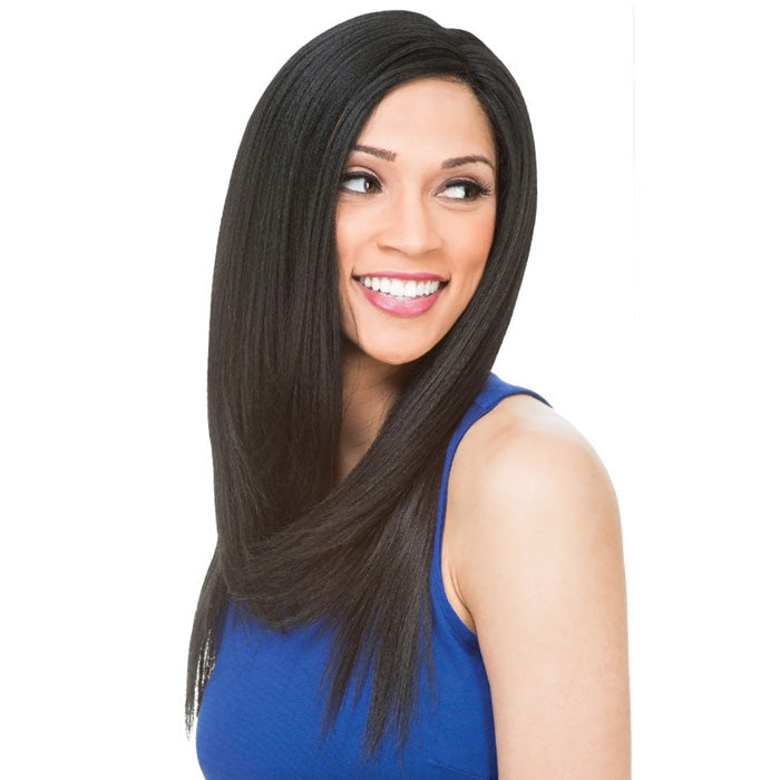 New Born Free 360 Weft 100% Human Hair Brazilian Knot Weft Weave - YAKI STRAIGHT 18"