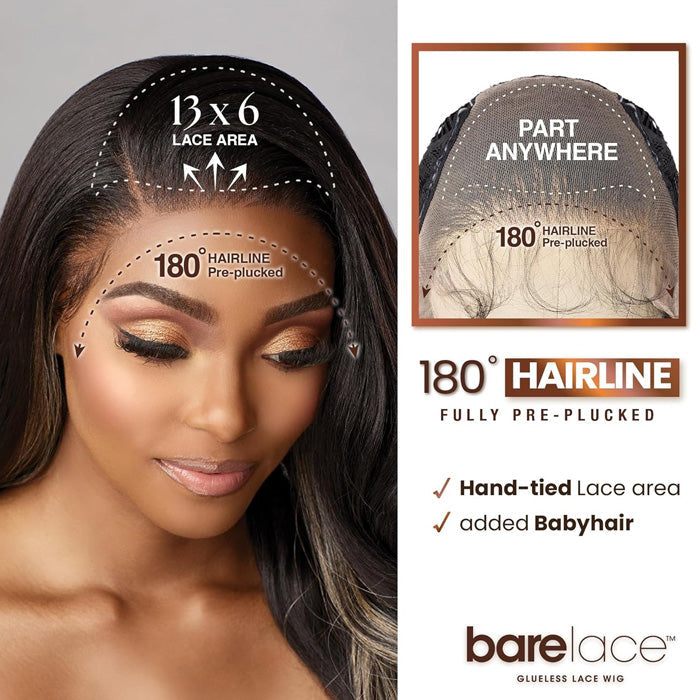 Sensationnel Bare Luxe Glueless 13x6 Lace Front Wig - 13X6 UNIT 12