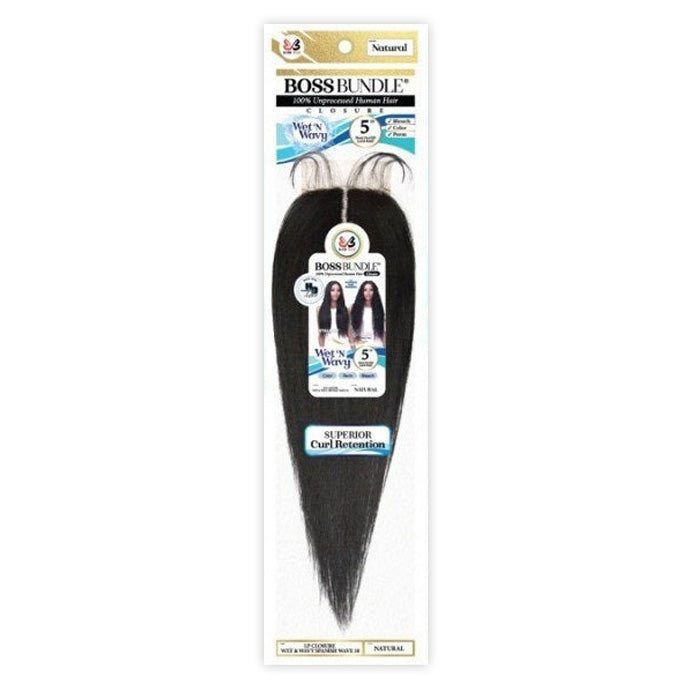 Bobbi Boss Bundle 100% Unprocessed Wet & Wavy Lace Part Closure - WW SPANISH WAVE 12"