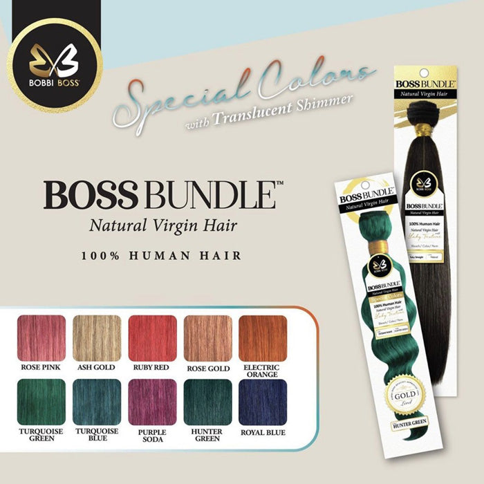 Bobbi Boss Bundle 100% Natural Virgin Hair Gold Level Weave - YAKY STRAIGHT 10-22"