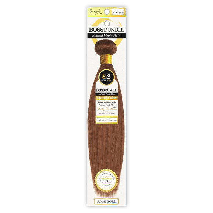 Bobbi Boss Bundle 100% Natural Virgin Hair Gold Level Weave - YAKY STRAIGHT 10-22"