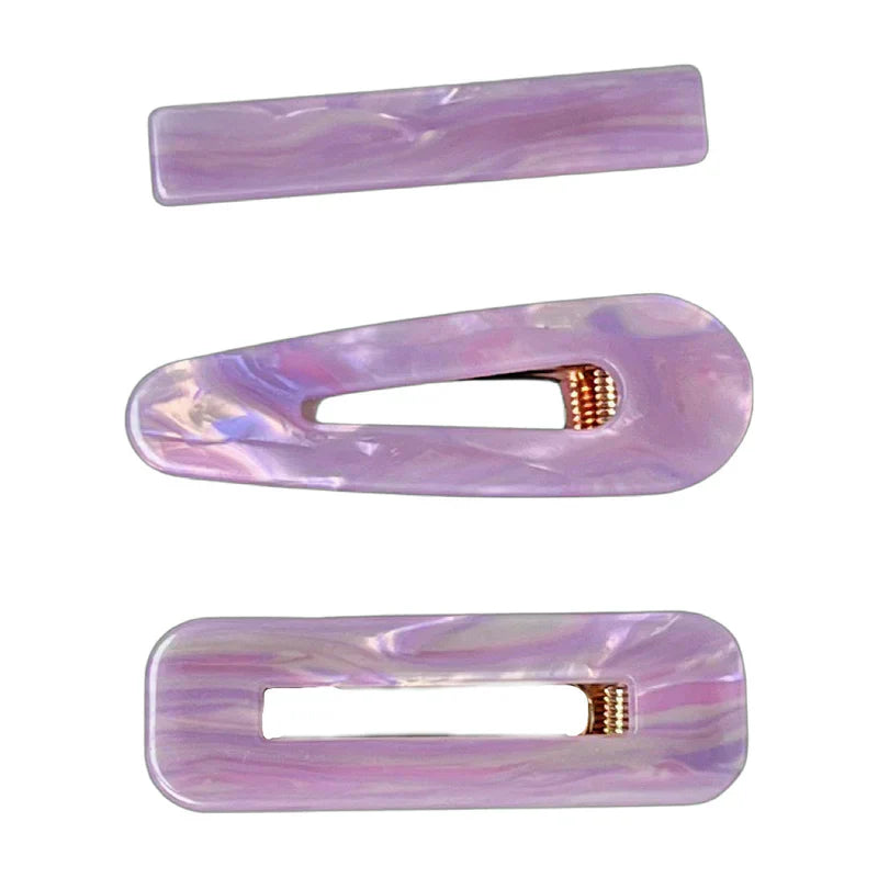 Hair Clips | Set of 3 | Purple / Lilac | Headbands of Hope