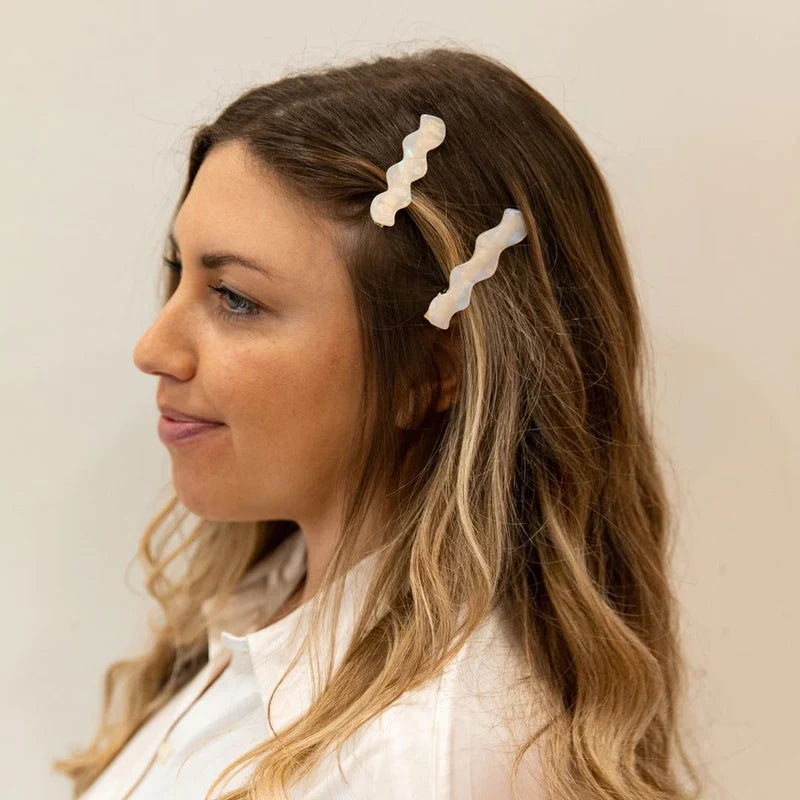 Wavy Hair Clip Set | Cream | Headbands of Hope
