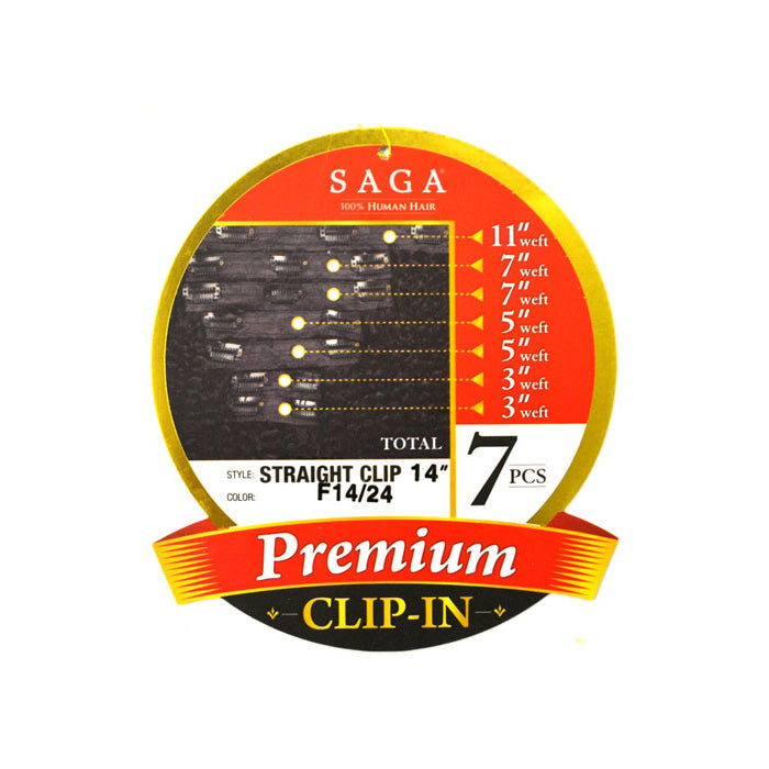 Saga 100% Human Hair Premium Clip In 7pcs Weave - FANTASY WAVE 18"