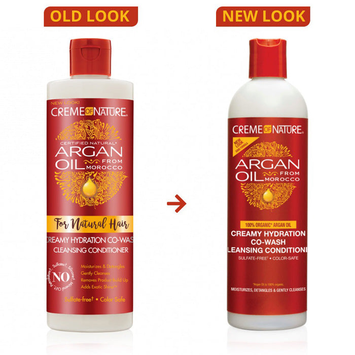 Creme of Nature Argan Oil from Morocco Creamy Hydration Co-Wash Cleansing Conditioner 12 Oz