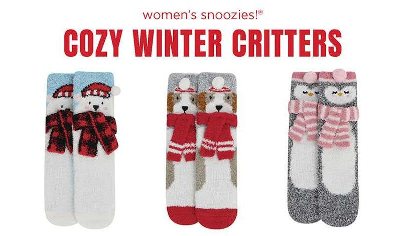 Cozy Winter Critters | Women's Snoozies!® | Yarn Socks | Winter Collection 2022