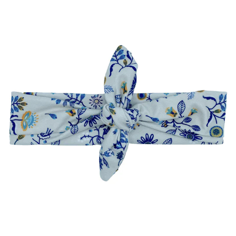 Cream Antique Floral Knotted Hair Tie | Headbands of Hope