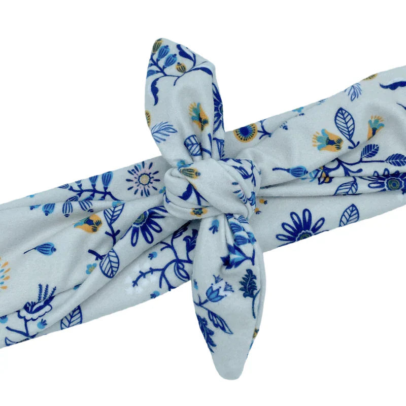 Cream Antique Floral Knotted Hair Tie | Headbands of Hope