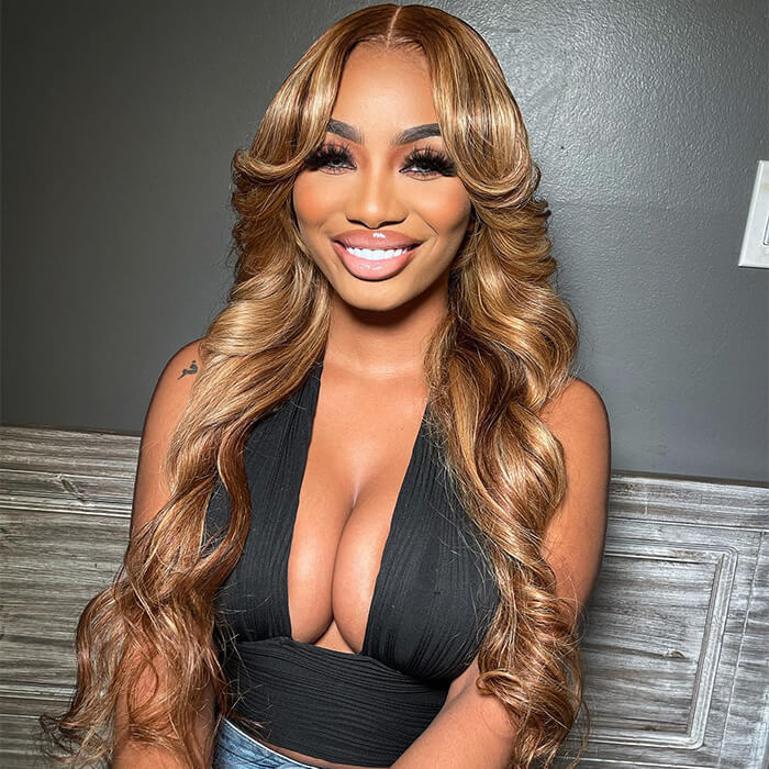 Curtain Bangs Loose Body Wave Wig Glueless 8x5 13x4 HD Lace Front Wigs 250% Density All Head Sizes Fit Cap