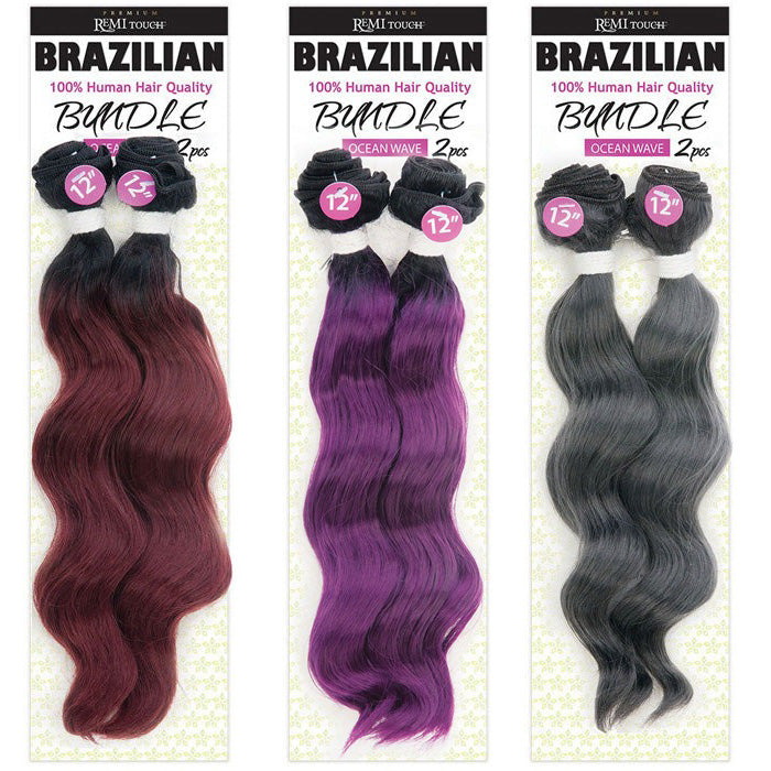 New Born Free Brazilian Premium Remi Touch Bundle Weave - OCEAN WEAVE 2 PCS 10-18"