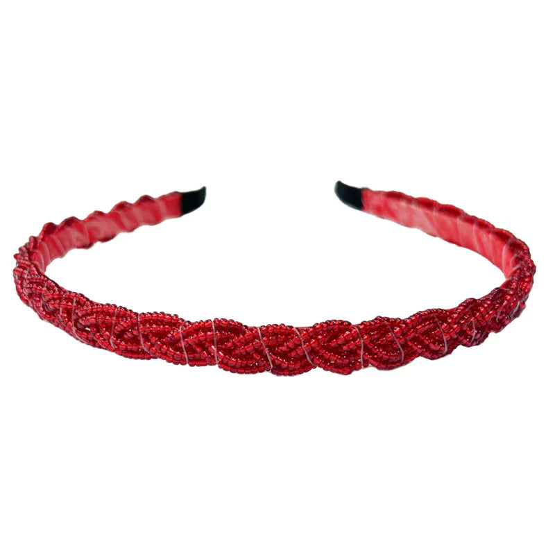 Ruby Red Rush Beaded Headband | Headbands of Hope