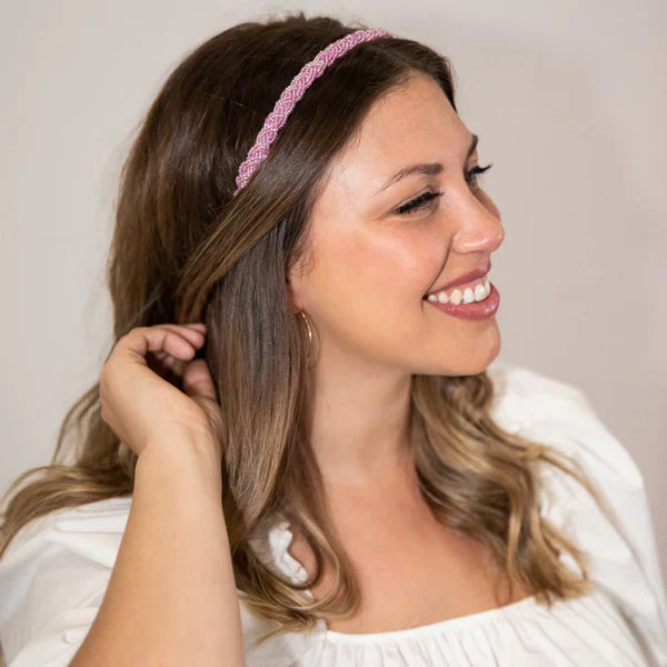 Pink Rush Beaded Headband | Headbands of Hope