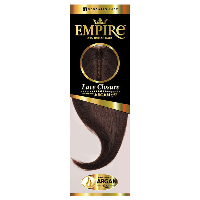 Sensationnel Empire Human Hair 3 Way Parting Lace Closure YAKI 12 Inch