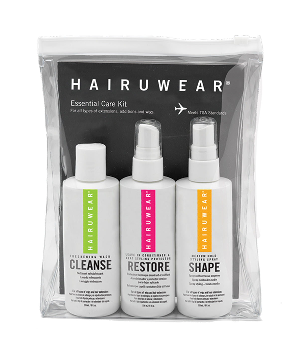 Essential Care Travel Kit by HairUWear | 3 piece kit