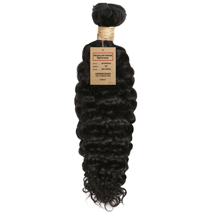 Laflare 100% Unprocessed Brazilian Virgin Remy Human Hair Weave - NATURAL BOHEMIAN 10/18/20"