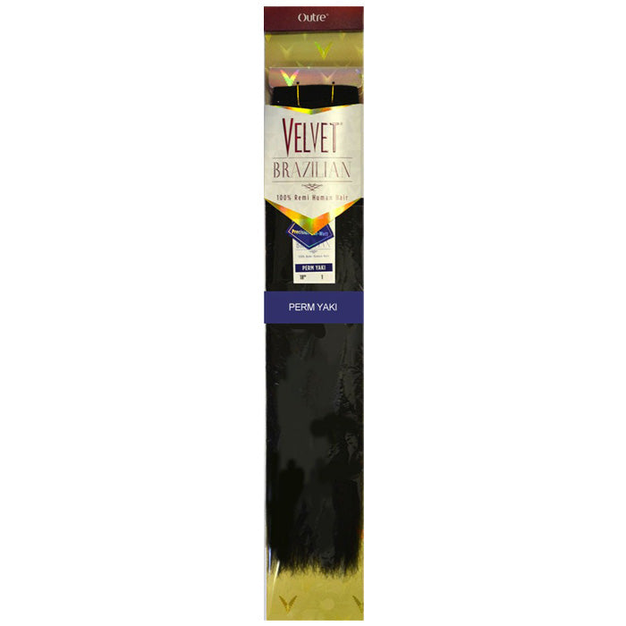 Outre Velvet Brazilian 100% Remi Human Hair Weave PERM YAKI 10S"-18"