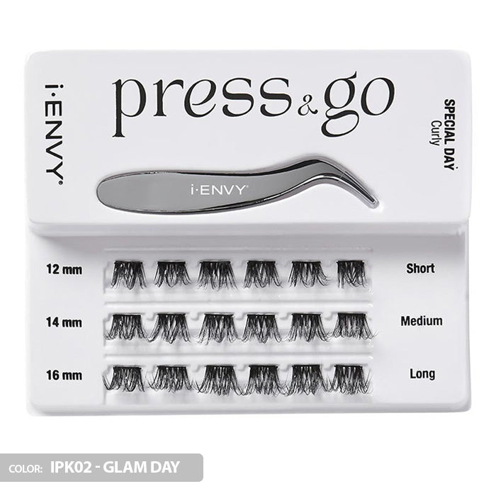iENVY By Kiss Press & Go Pre-Glued Lash Clusters All-In-One Lash Kit - IPK01/IPK02/IPK03