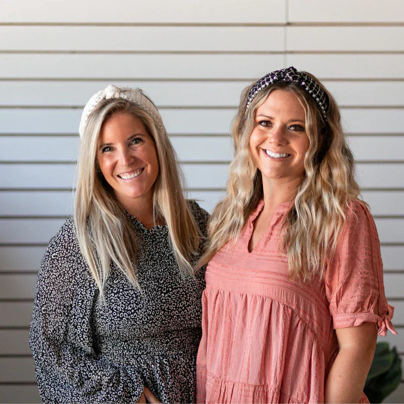 It Girl Headband in Cream Houndstooth | Headbands of Hope