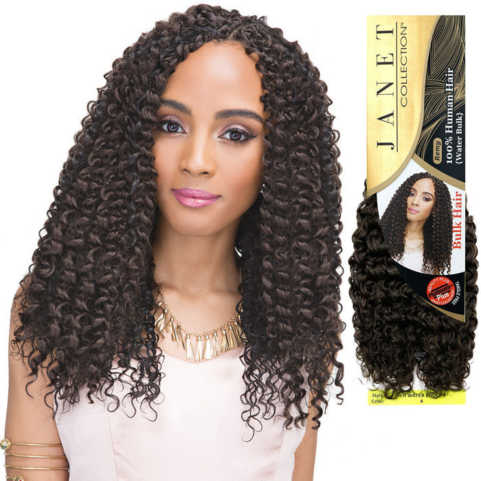 Janet Collection 100% Human Hair Braid - WATER BULK 14/18" (2 Pcs)
