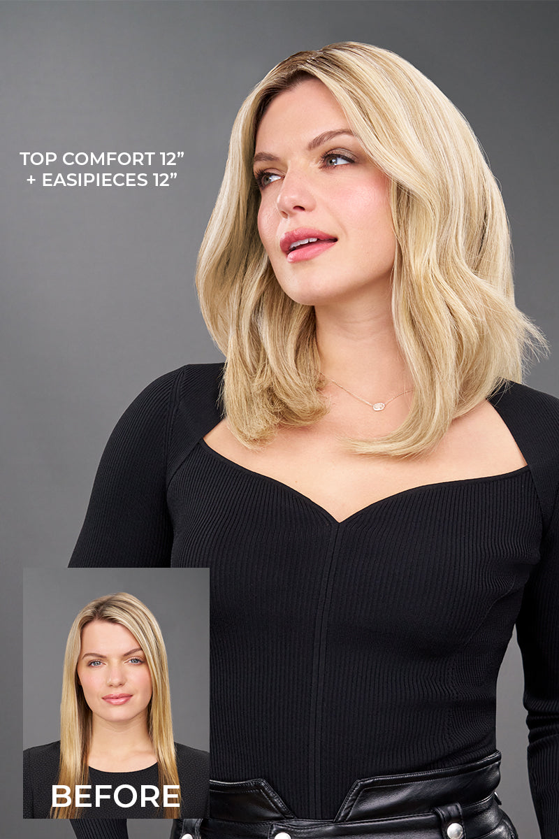 Top Comfort 12" Topper by Jon Renau | Topper | Human Hair