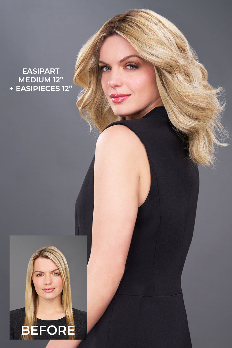 EasiPart Medium HH 12" Topper by Jon Renau | Topper | Human Hair