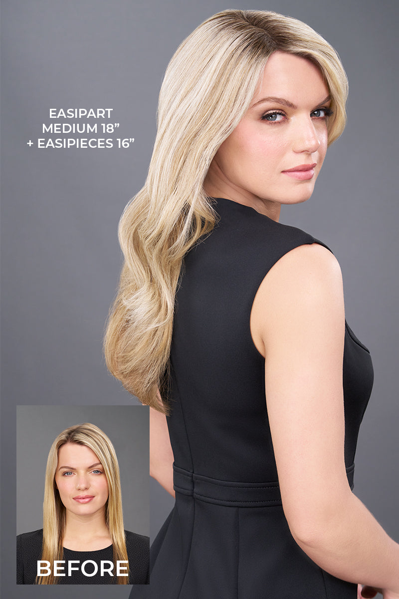 EasiPart Medium HH 18" Topper by Jon Renau | Topper | Human Hair