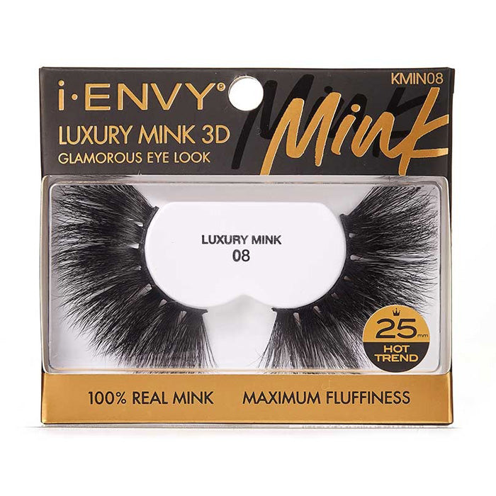 iENVY By Kiss 100% Real Mink Luxury Mink 3D Lashes 20 mm - LUXURY MINK (KMIN 08/11/15/16/23)