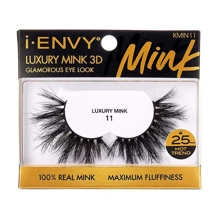 iENVY By Kiss 100% Real Mink Luxury Mink 3D Lashes 20 mm - LUXURY MINK (KMIN 08/11/15/16/23)