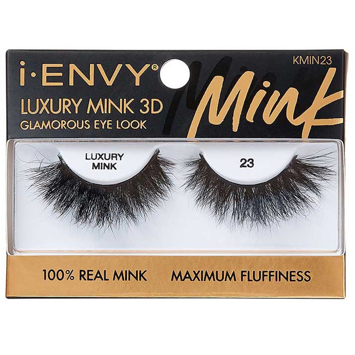 iENVY By Kiss 100% Real Mink Luxury Mink 3D Lashes 20 mm - LUXURY MINK (KMIN 08/11/15/16/23)