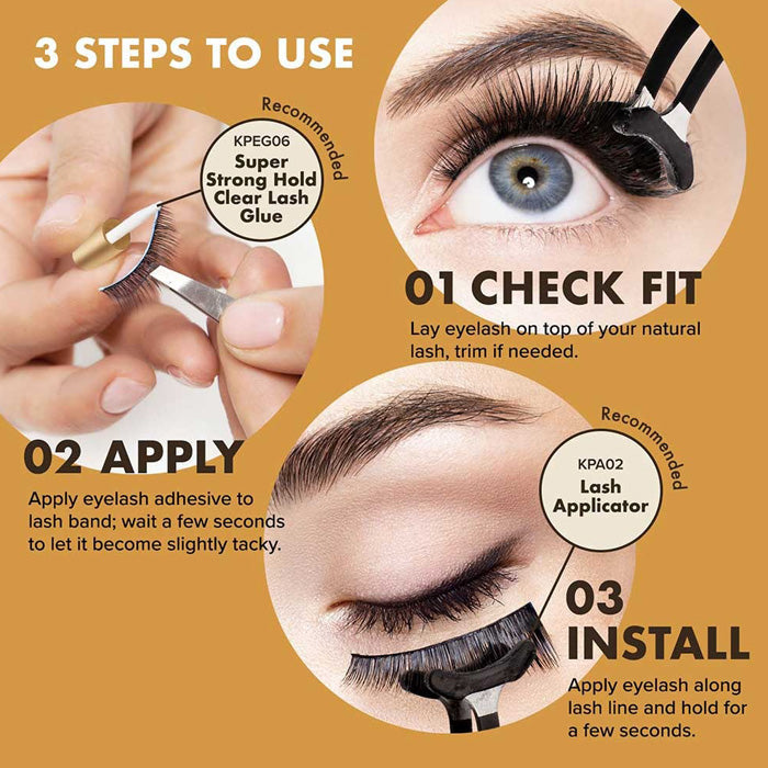 iENVY By Kiss 100% Real Mink Luxury Mink 3D Lashes 20 mm - LUXURY MINK (KMIN 08/11/15/16/23)