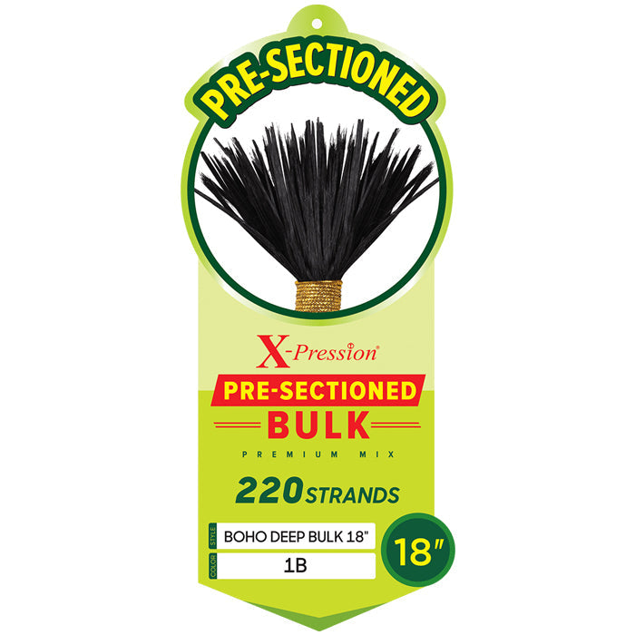 X-Pression Pre-Sectioned Bulk - BOHO DEEP BULK 18" - By Outre