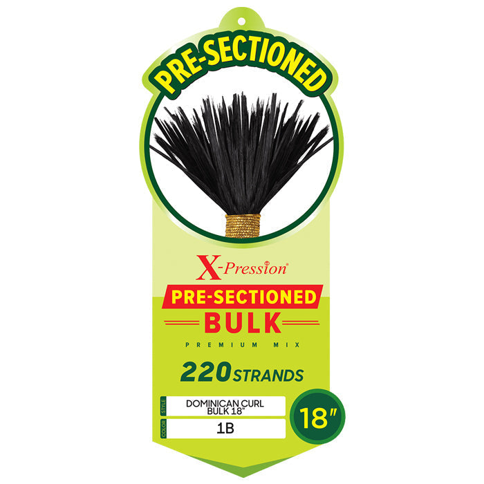 X-Pression Pre-Sectioned Bulk - DOMINICAN CURL BULK 18" - By Outre