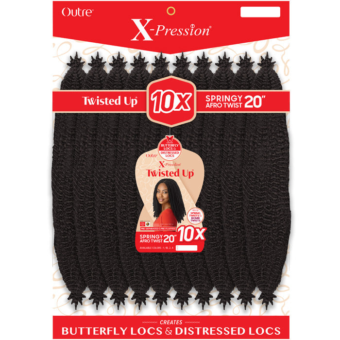 Outre X-Pression Twisted Up Crochet Braid - SPRINGY AFRO TWIST 20" 10X