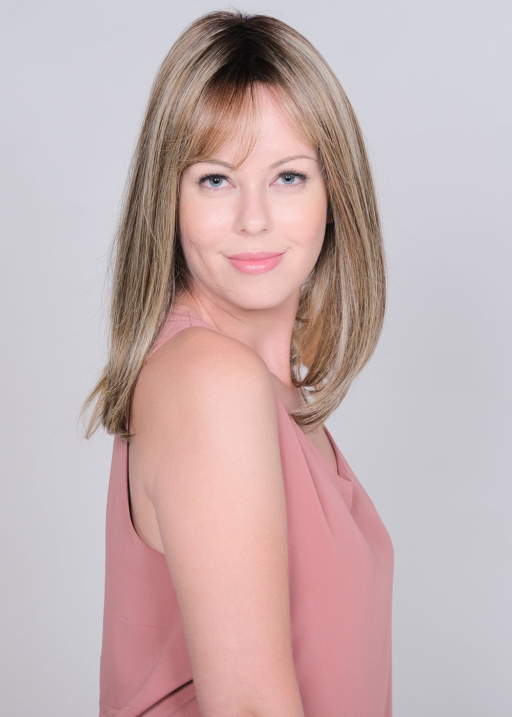 Lace Front Mono Top BANGS 16" by Belle Tress | Café Collection | Heat Friendly Synthetic