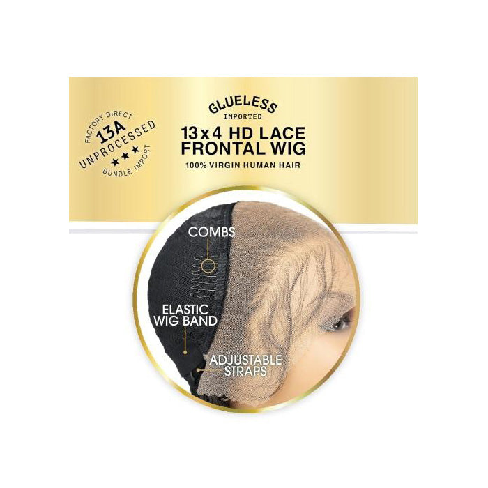 Sensationnel 13A 100% Virgin Human Hair Glueless 13x4 HD Lace Front Wig - BODY WAVE 20"/24"/28" - Pre-Plucked