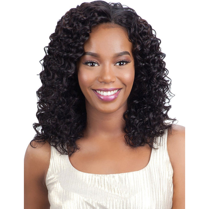 Model Model Nude Leaf Brazilian Virgin Remy 100% Human Hair Weave - DEEP WAVE 7 PCS (10-22") + Closure