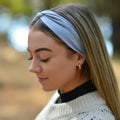 Lush Ribbed Twist Turban Headband | Grey | Headbands of Hope