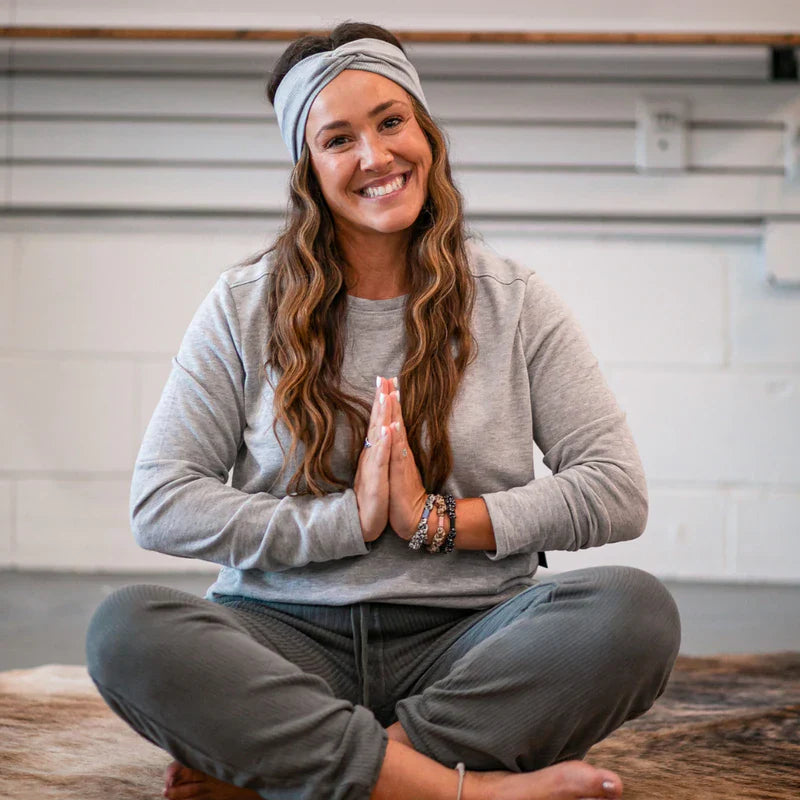Lush Ribbed Twist Turban Headband | Grey | Headbands of Hope