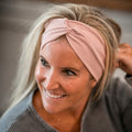 Lush Ribbed Twist Turban Headband | Pink | Headbands of Hope