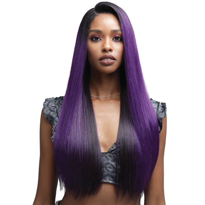 Bobbi Boss Human Hair Blend 13"x4" Hand-Tied Swiss Lace Front Wig - MBLF180 DAYANA