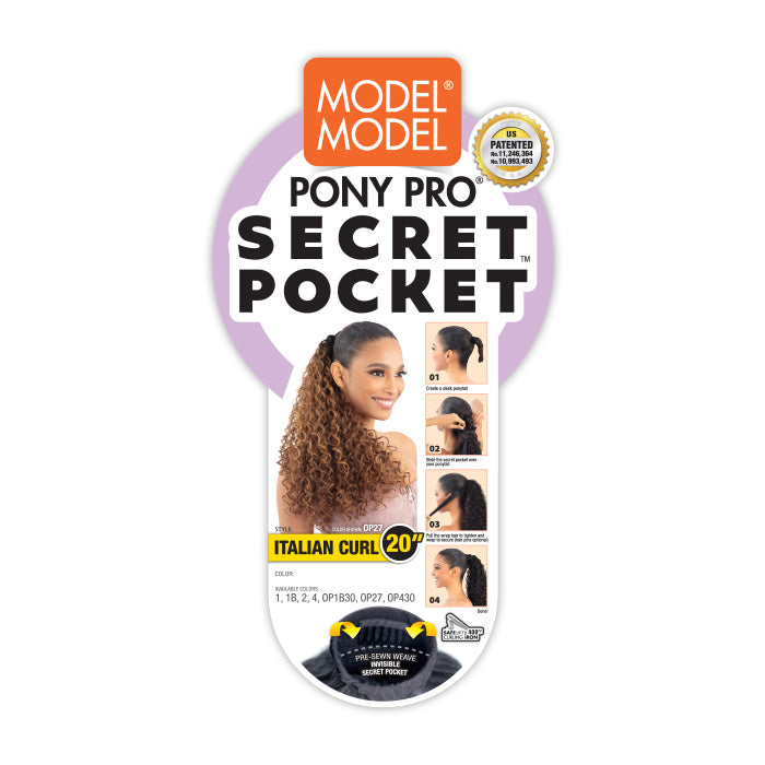 Model Model Pony Pro Secret Pocket Ponytail - ITALIAN CURL 20"