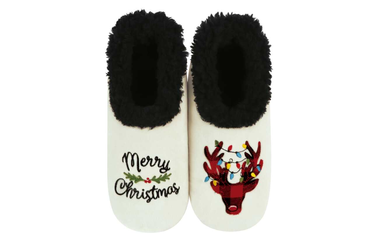 Merry Christmas Reindeer | Women's Snoozies!® Slippers | Christmas Pairables 2023