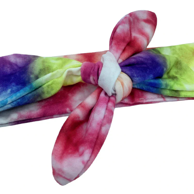 Multi-Colored Tie-Dye Knotted Hair Tie | Ultra Soft | Headbands of Hope
